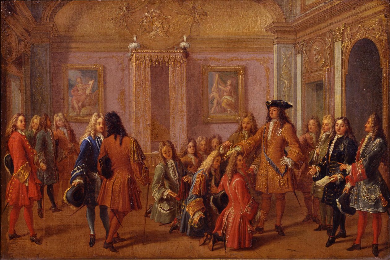 First Ennoblement of the Knights of the Order of Saint-Louis by Louis XIV in Versailles on 8 May 169 by Francois Marot