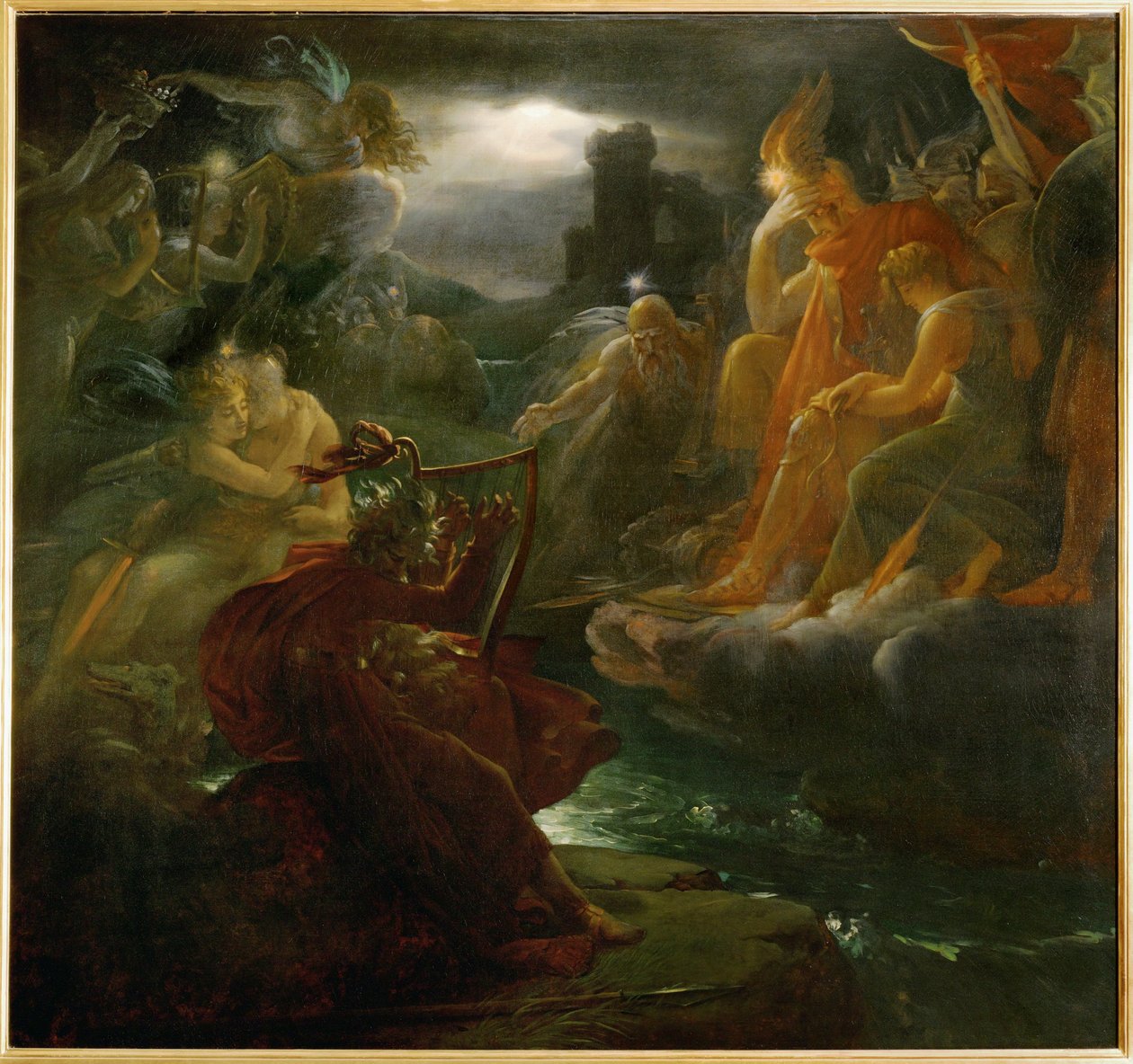 Ossian Evokes the Phantoms on the Banks of the Lora by Francois Pascal Simon Baron Gerard