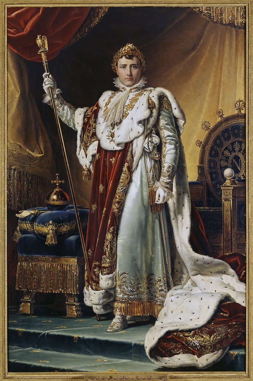Portrait of Emperor Napoleon I Bonaparte in His Coronation Robes by Baron François Pascal Simon Gérard