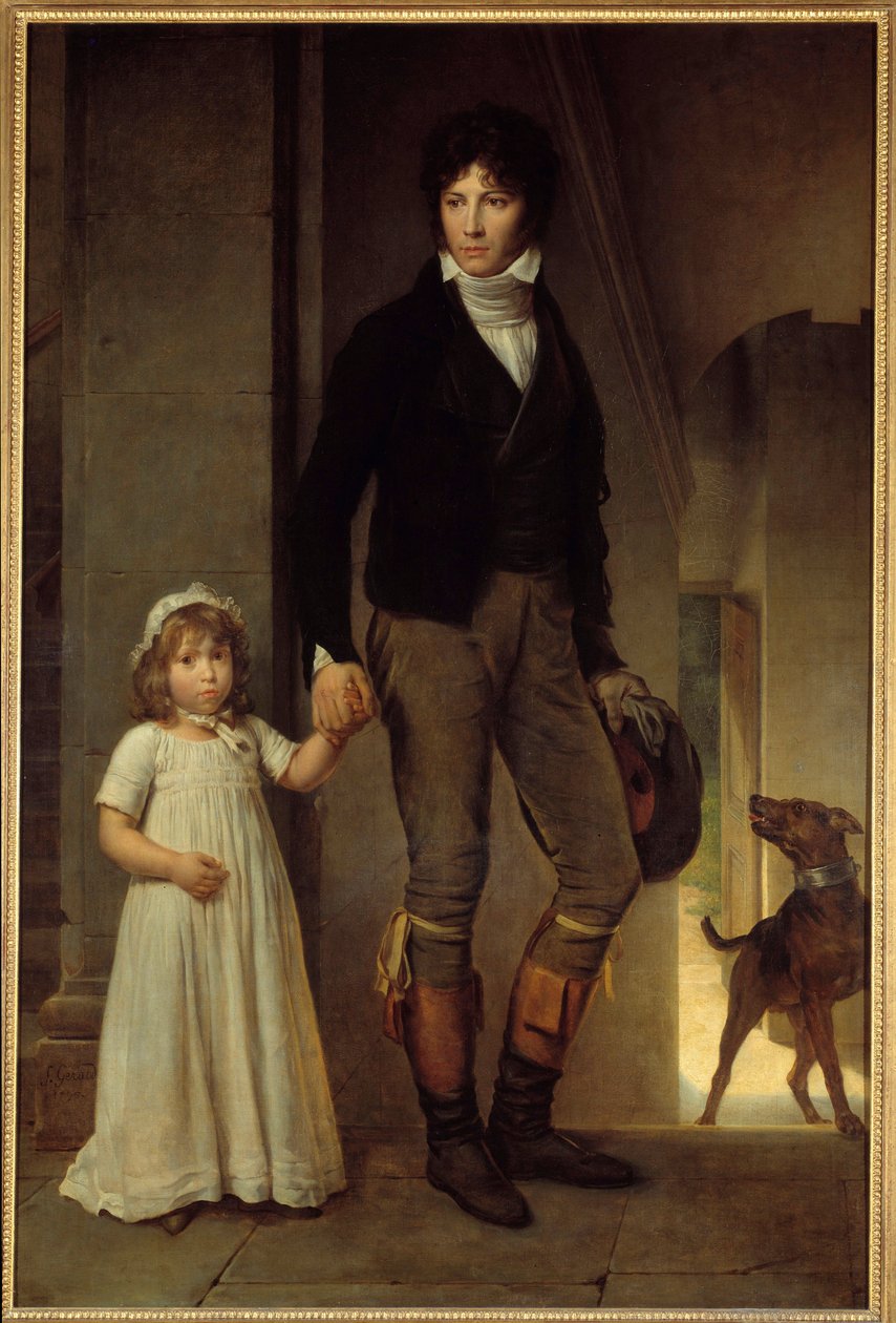 Portrait of the Painter Jean Baptiste Isabey and His Daughter by Baron François Pascal Simon Gérard