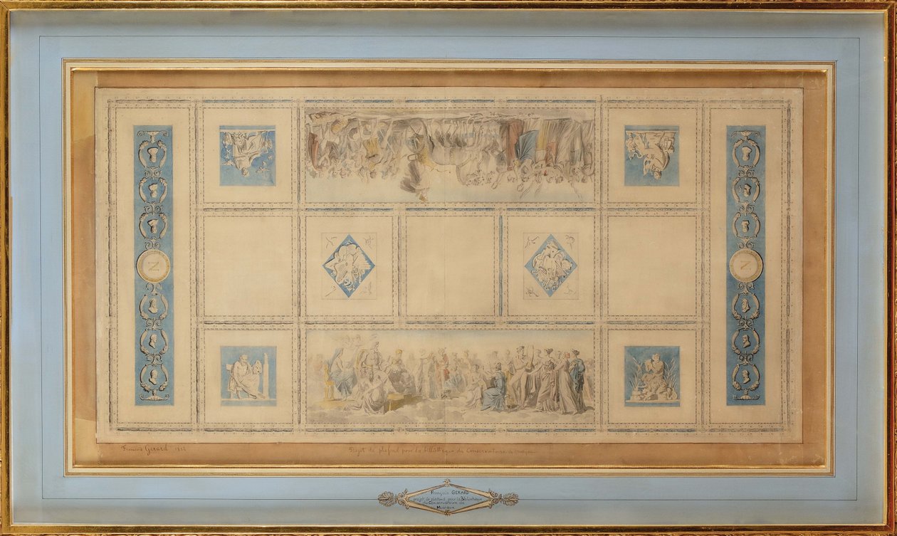 Study for the painted ceiling of the library in the Conservatory, 1812 by Francois Pascal Simon Gerard
