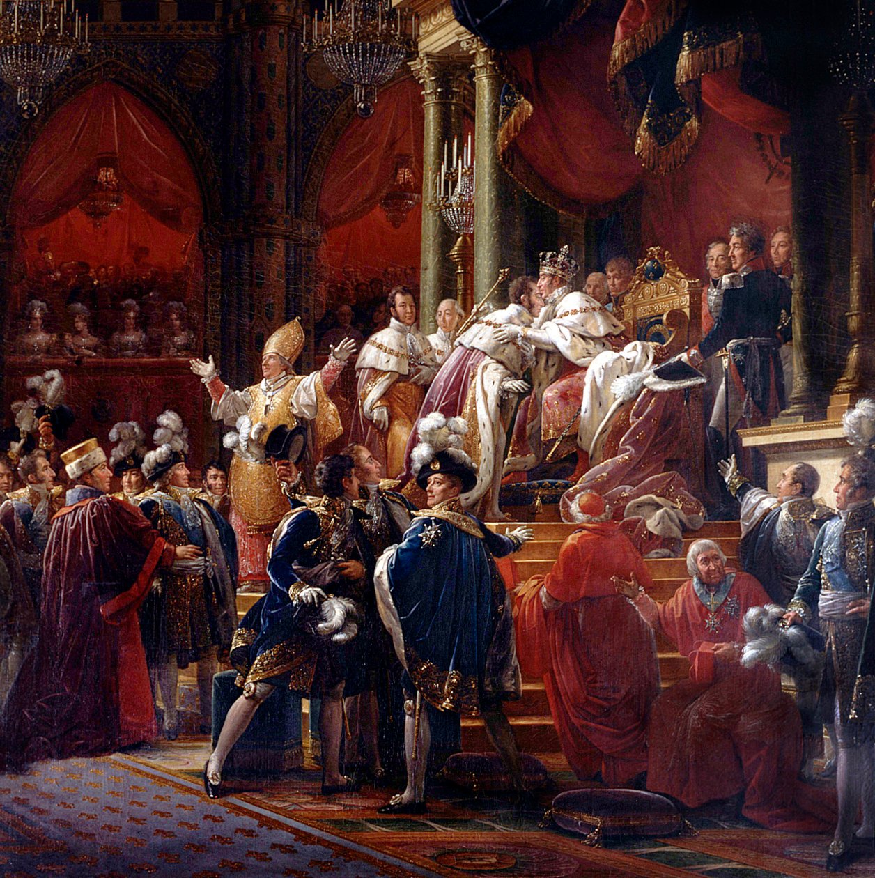 The Coronation of King Charles X, 29th May 1825 in Reims Cathedral (detail) by Francois Pascal Simon Gerard