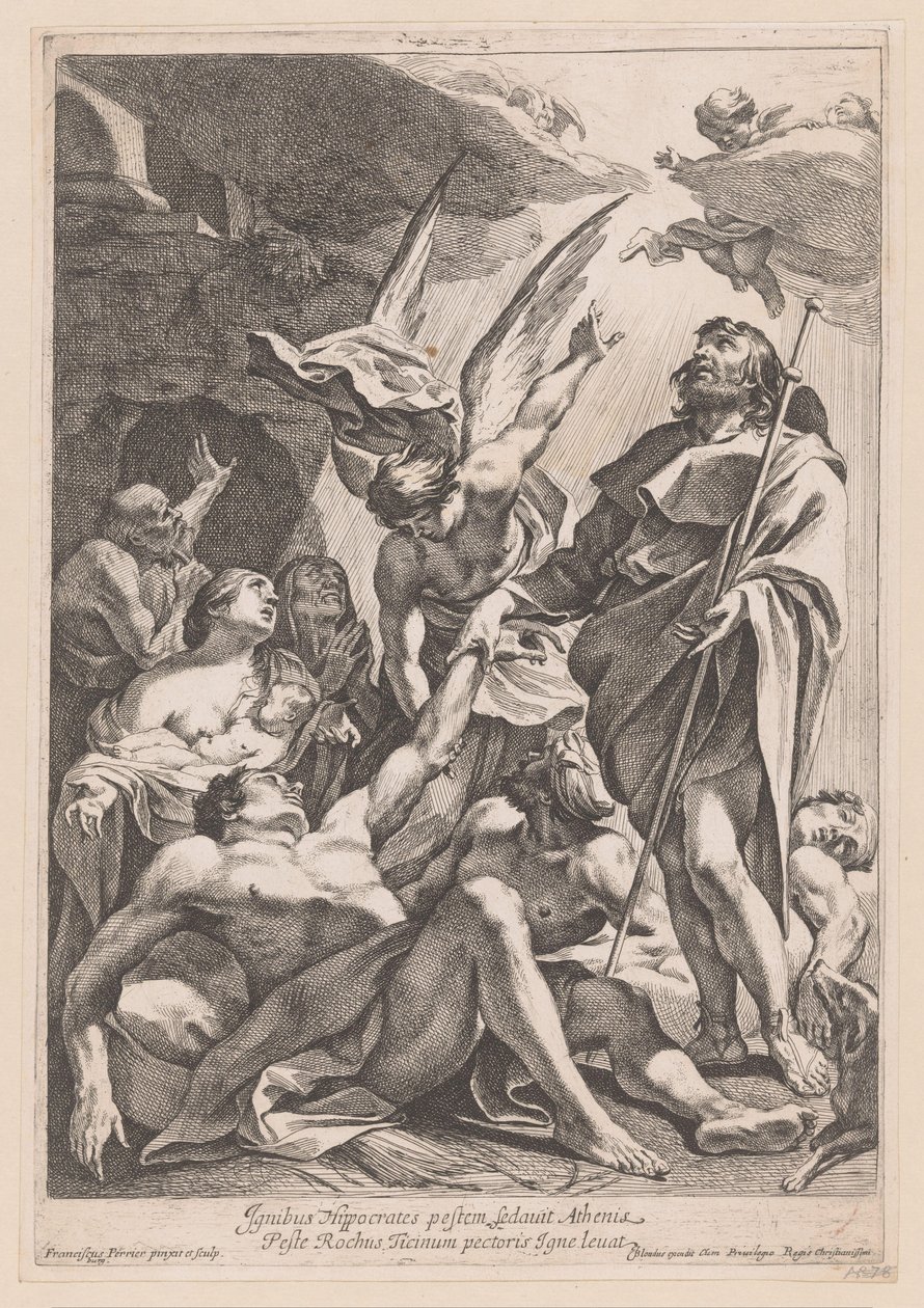 Saint Roch Healing the Plague Victims by Francois Perrier