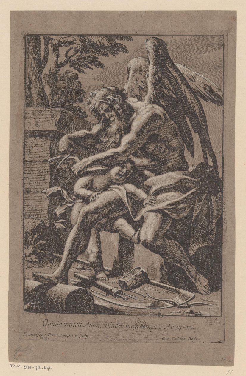 Time Cuts the Wings of Amor by Francois Perrier