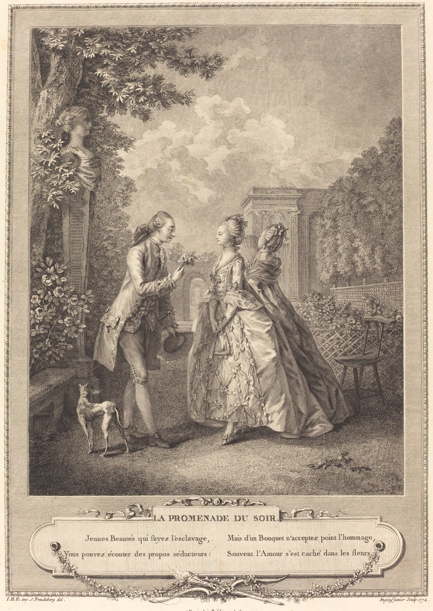 The Evening Walk by Francois Robert Ingouf after Sigmund Freudenberger