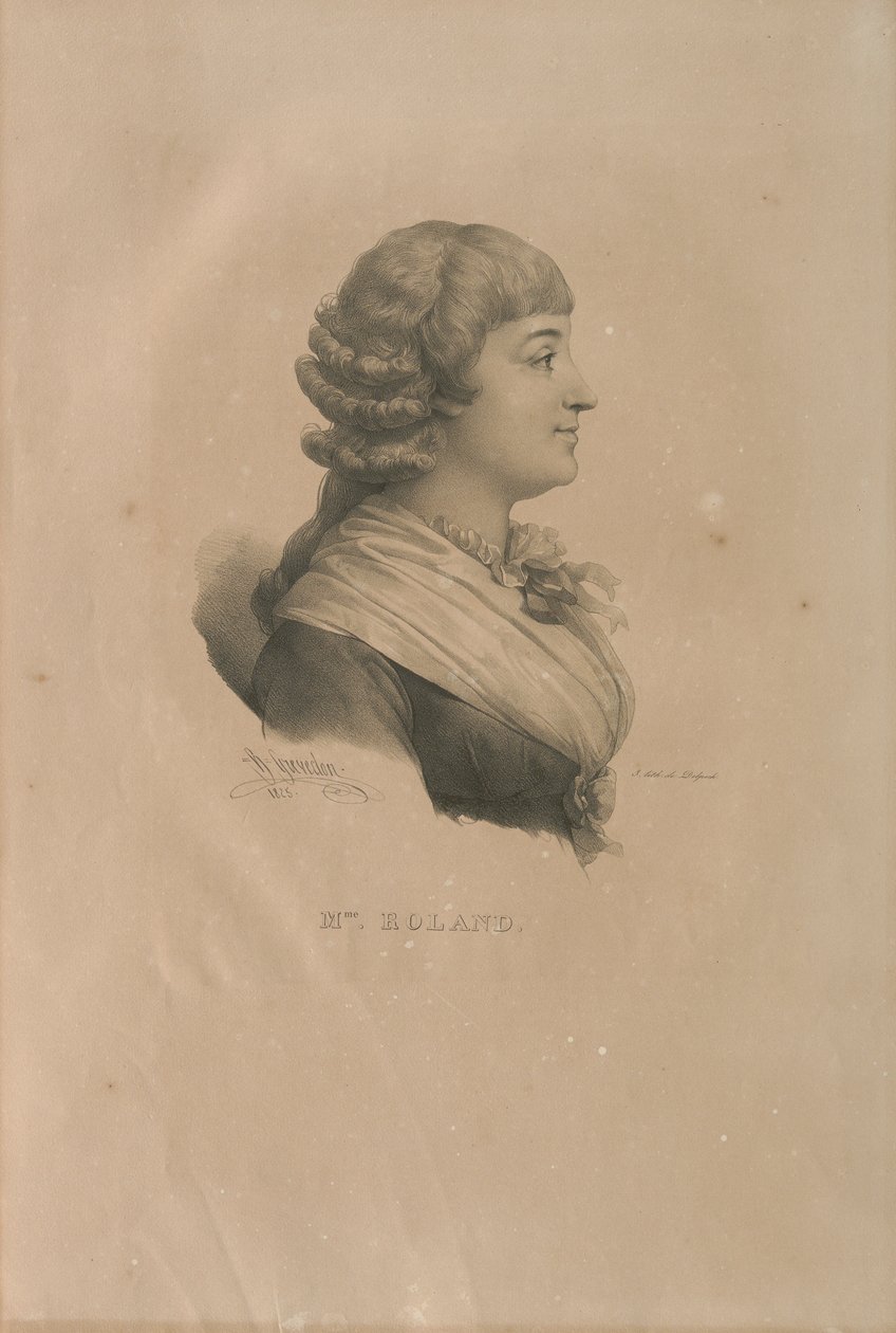 Portrait of Madame Roland 1754-1793 by Francois Seraphin Delpech