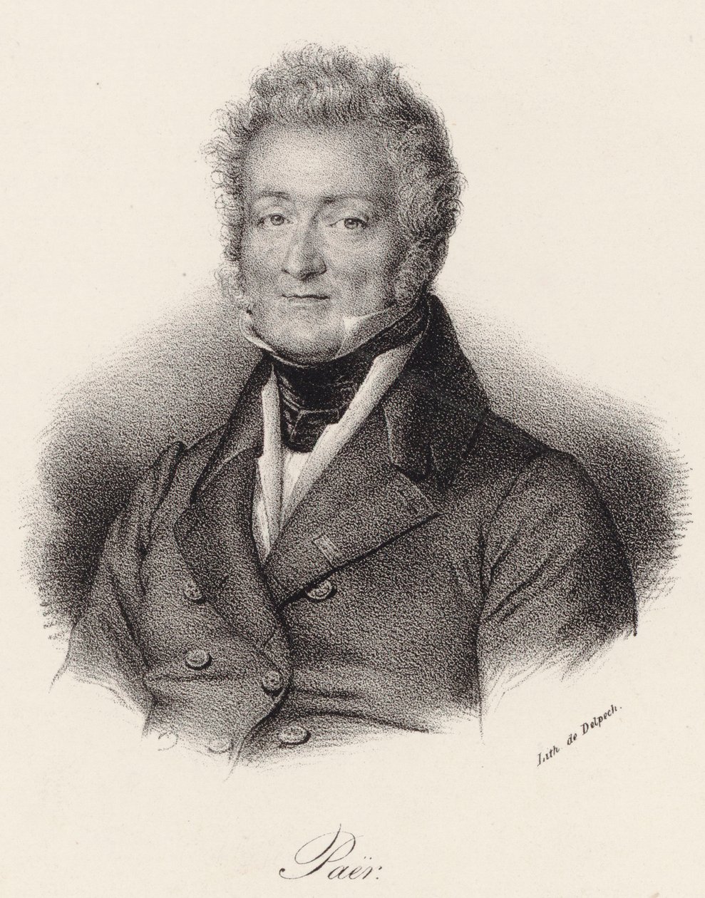 Portrait of the Composer Ferdinando Paer by Francois Seraphin Delpech