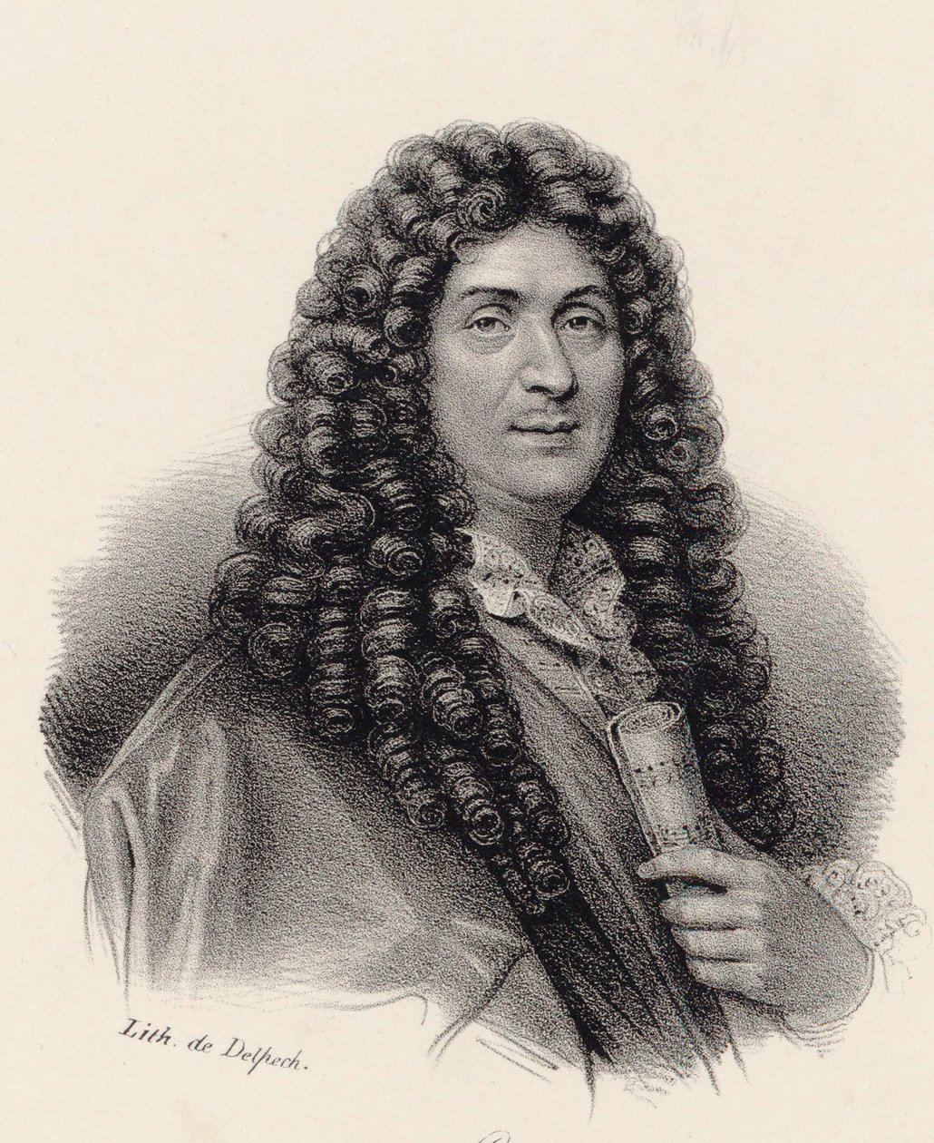 Portrait of the Composer Jean-Baptiste Lully 1632-1687 by Francois Seraphin Delpech