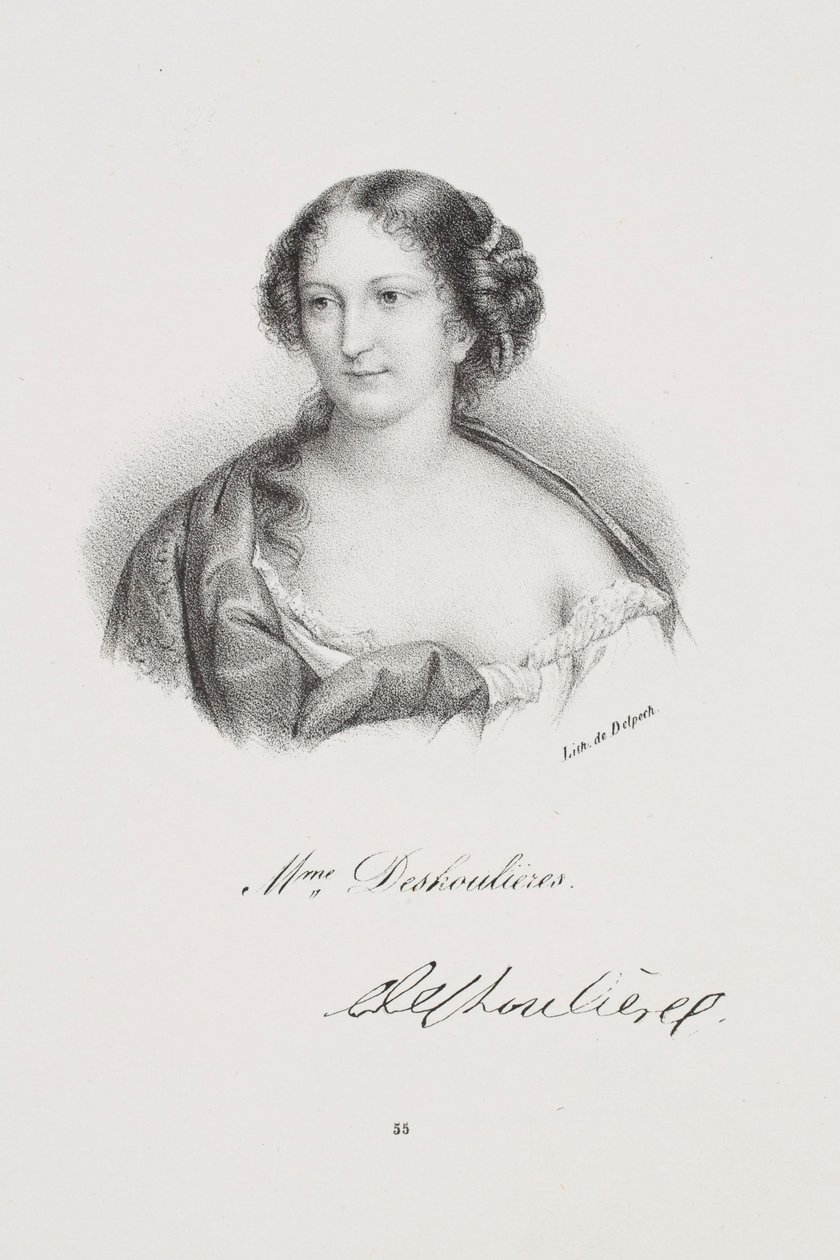 Portrait of the Writer Antoinette Des Houlières by Francois Seraphin Delpech