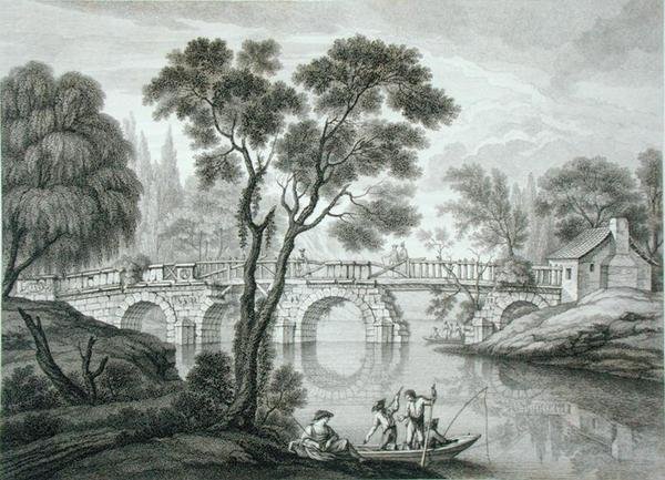 Design for a Ruinous Bridge for the Garden at Syon House, published 1778 by Francois Vivarez