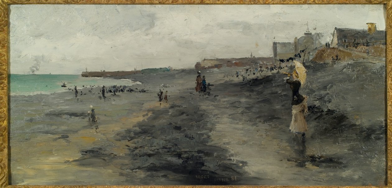 Beach by Dieppe by Frank Myers Boggs