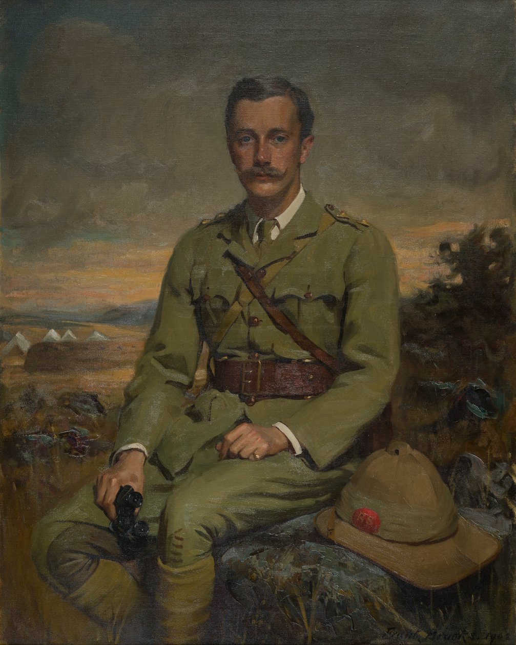 Portrait of Orlando, Viscount Newport, Afterwards 5th Earl of Bradford by Frank Brooks