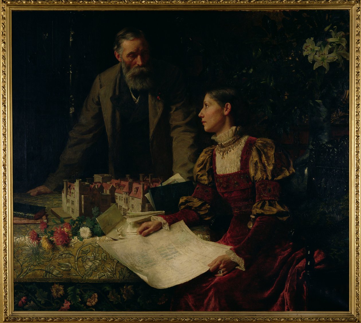 The House Builders by Frank Dicksee