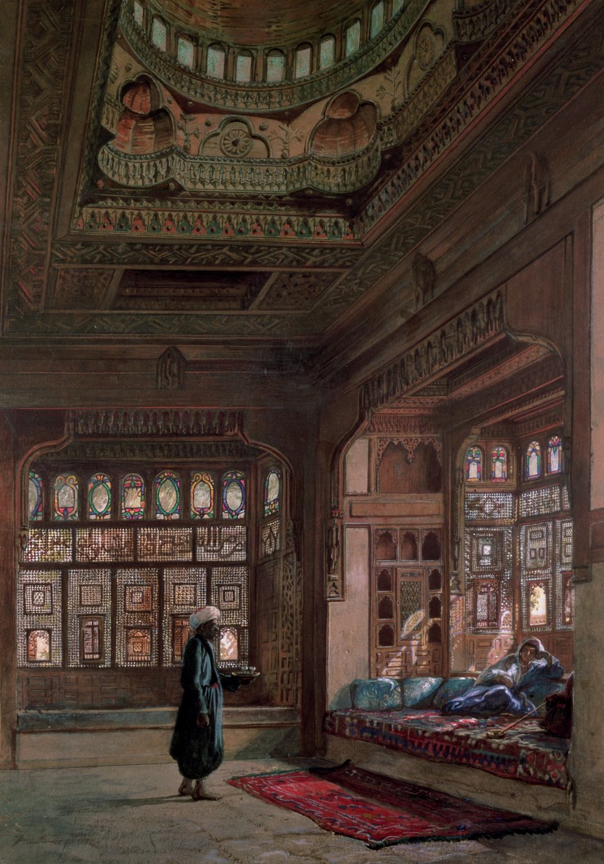 The Harem of Sheikh Sadat, Cairo, 1870 by Frank Dillon