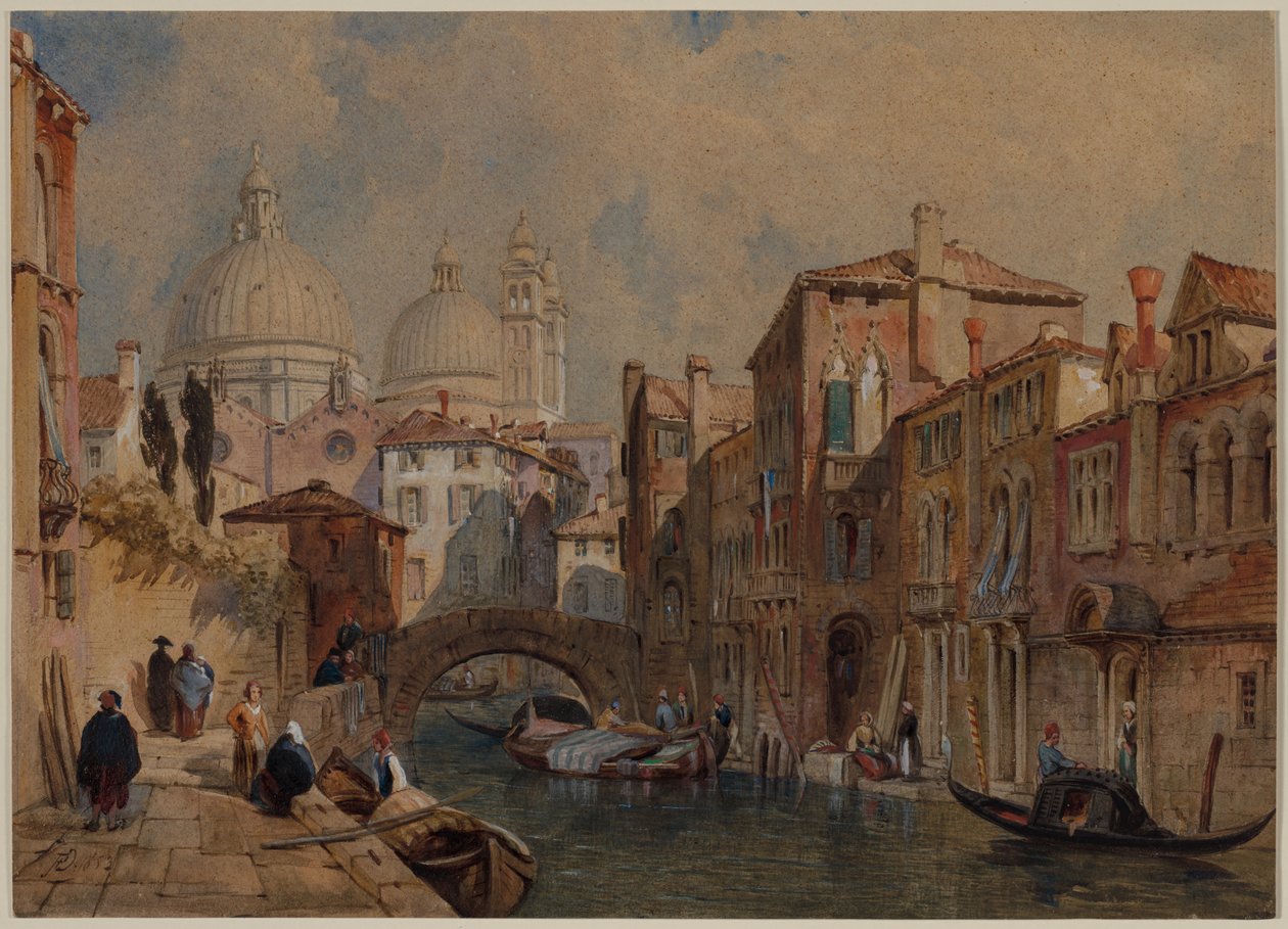 View of Venice: The Dome of Santa Maria della Salute Seen from the Rear of the Da Mula Palace, looking Eastward by Frank Dillon