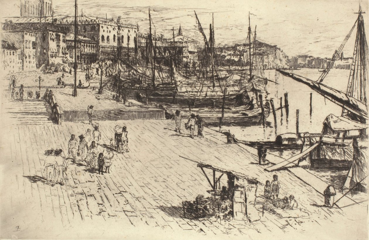 Riva Degli Schiavoni (Plate 1) by Frank Duveneck