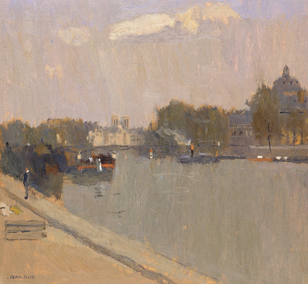 The Seine at Paris (The Institute) by Frank Edwin Scott