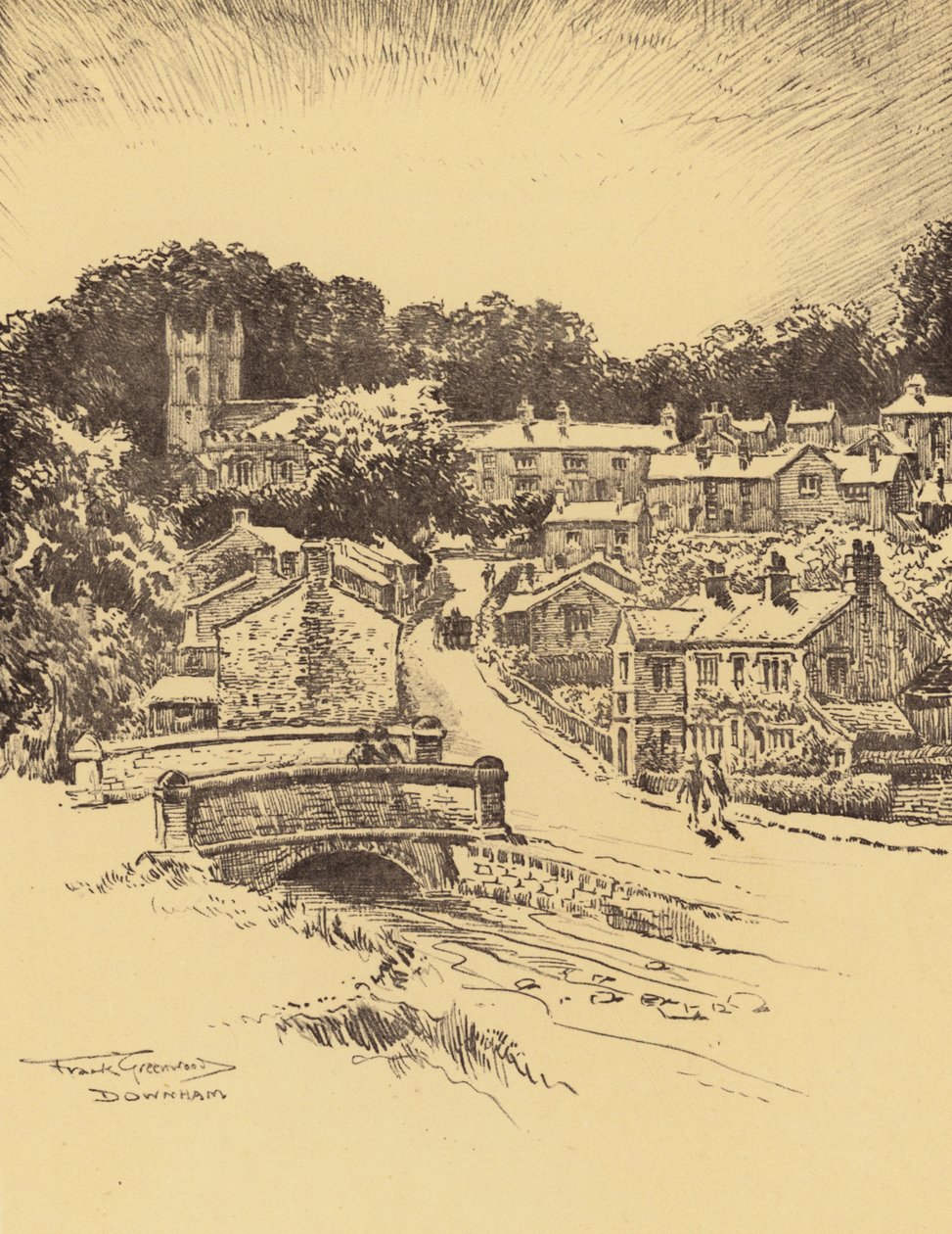 Downham Village by Frank Greenwood