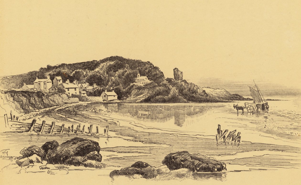 Old Heysham at Low Tide by Frank Greenwood