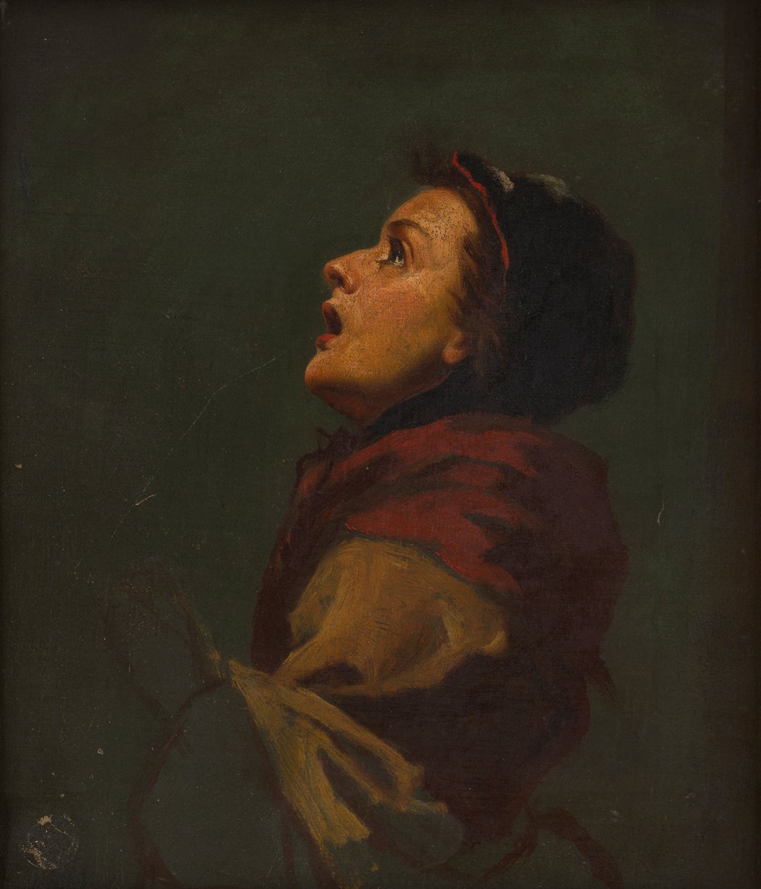 Study of a Woman Looking Skyward by Frank Holl