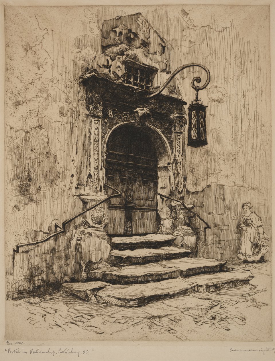 Portal Rathaus Rothenburg by Frank Milton Armington