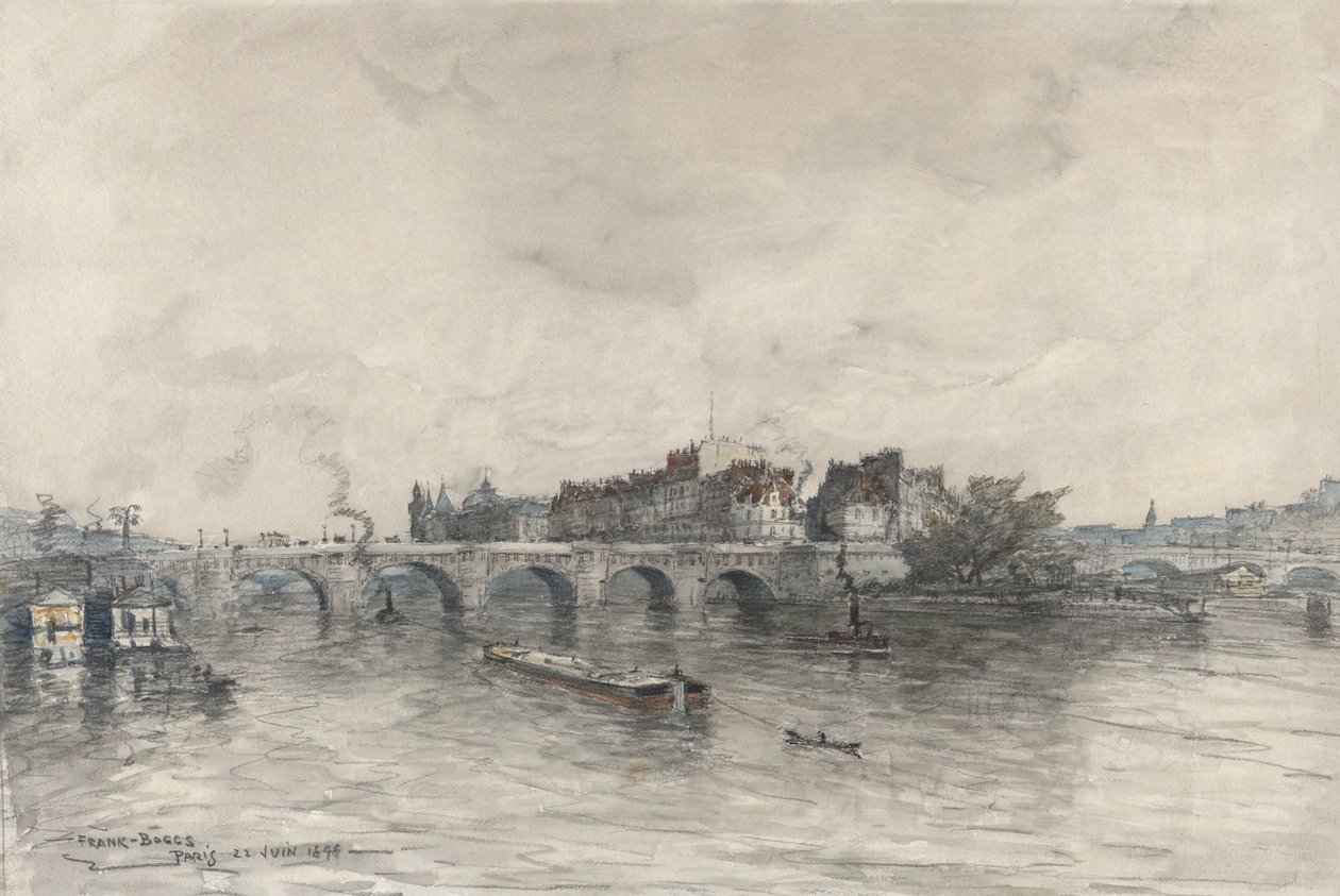 The Isle, Paris (Pont Neuf) by Frank Myers Boggs