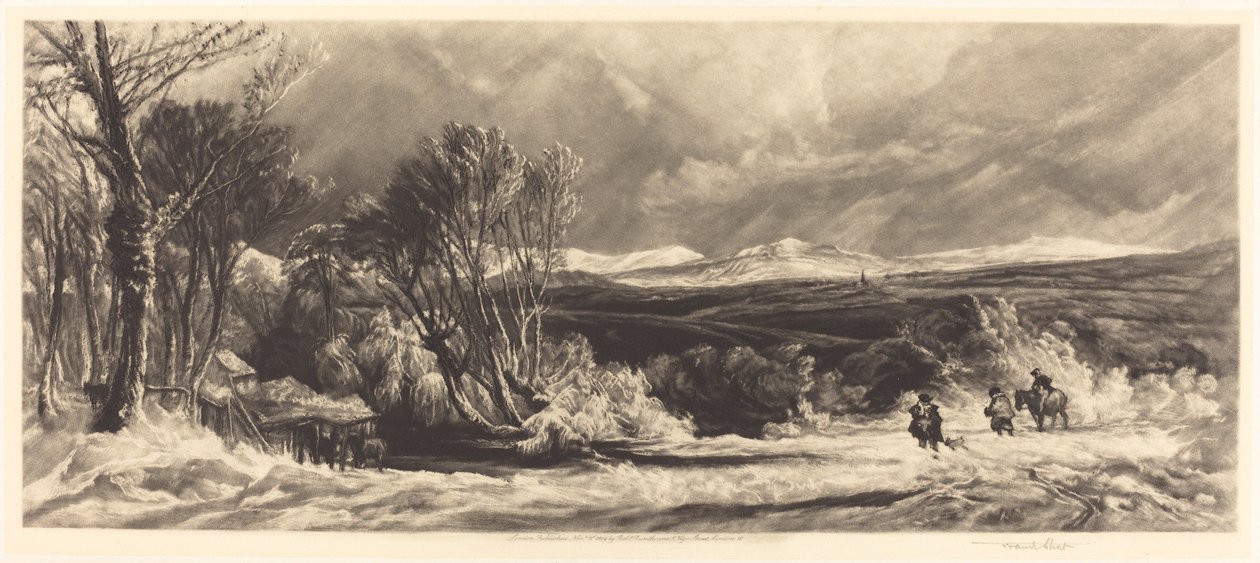 The Snow Drift by Frank Short, after Peter De Wint