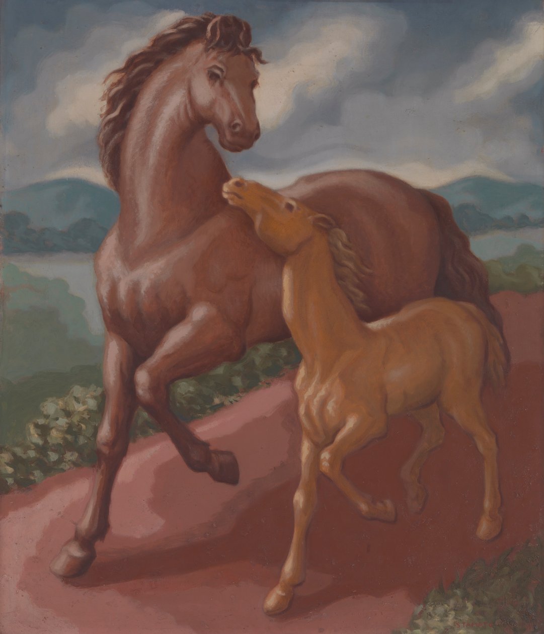 Filly and Colt, 1934 by Frank Stamato