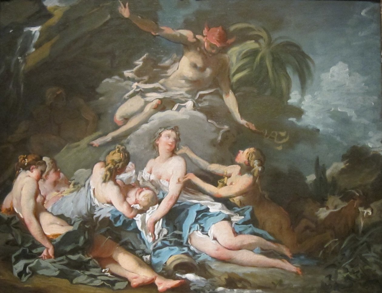 Mercury Entrusting the Infant Bacchus to the Nymphs of Nysa by François Boucher