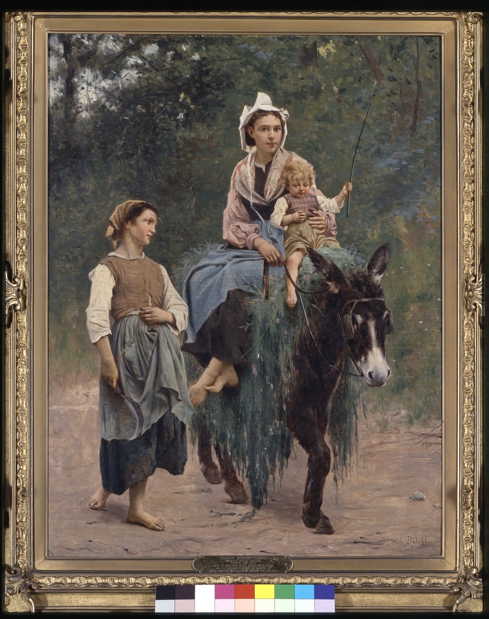 Italian Peasant Family, date unknown by François Alfred Delobbe