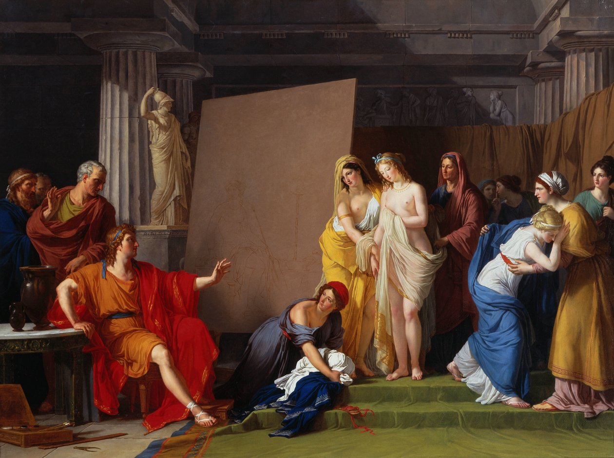 Zeuxis Choosing His Models for the Image of Helen from Among the Girls of Croton by François André Vincent