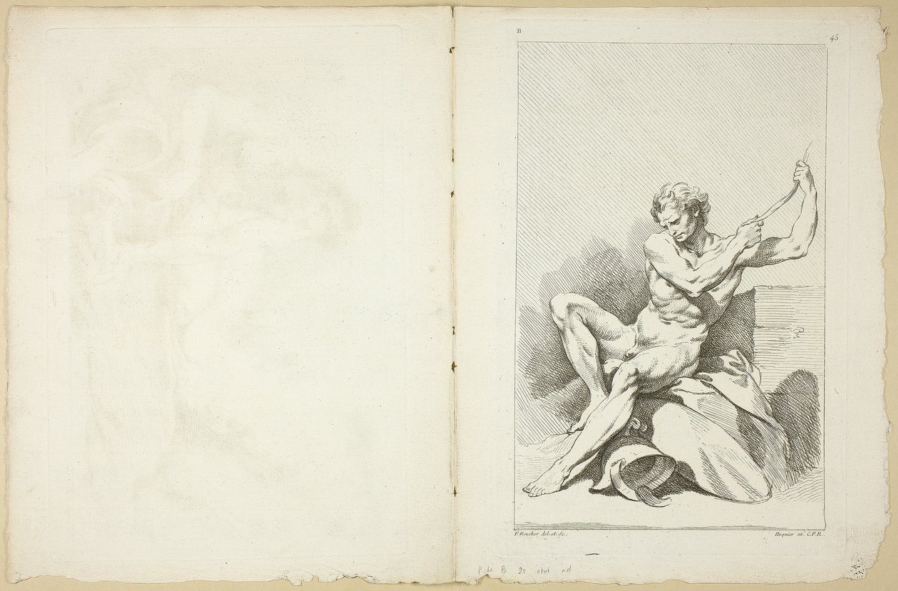 Academic Nude (recto and verso), from 