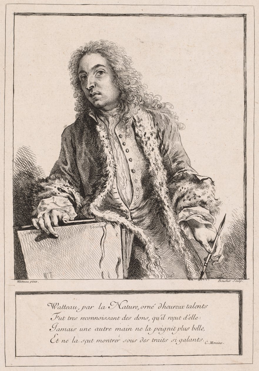 Antoine Watteau, c. 1727 by François Boucher