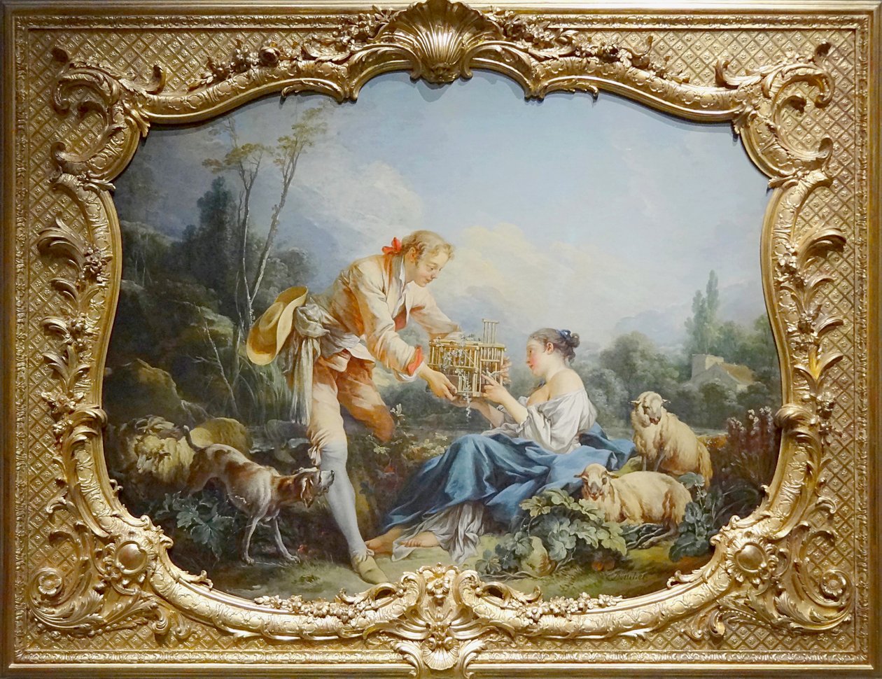 The Complacent Shepherd, Paris, National Archives, Hôtel de Soubise by François Boucher