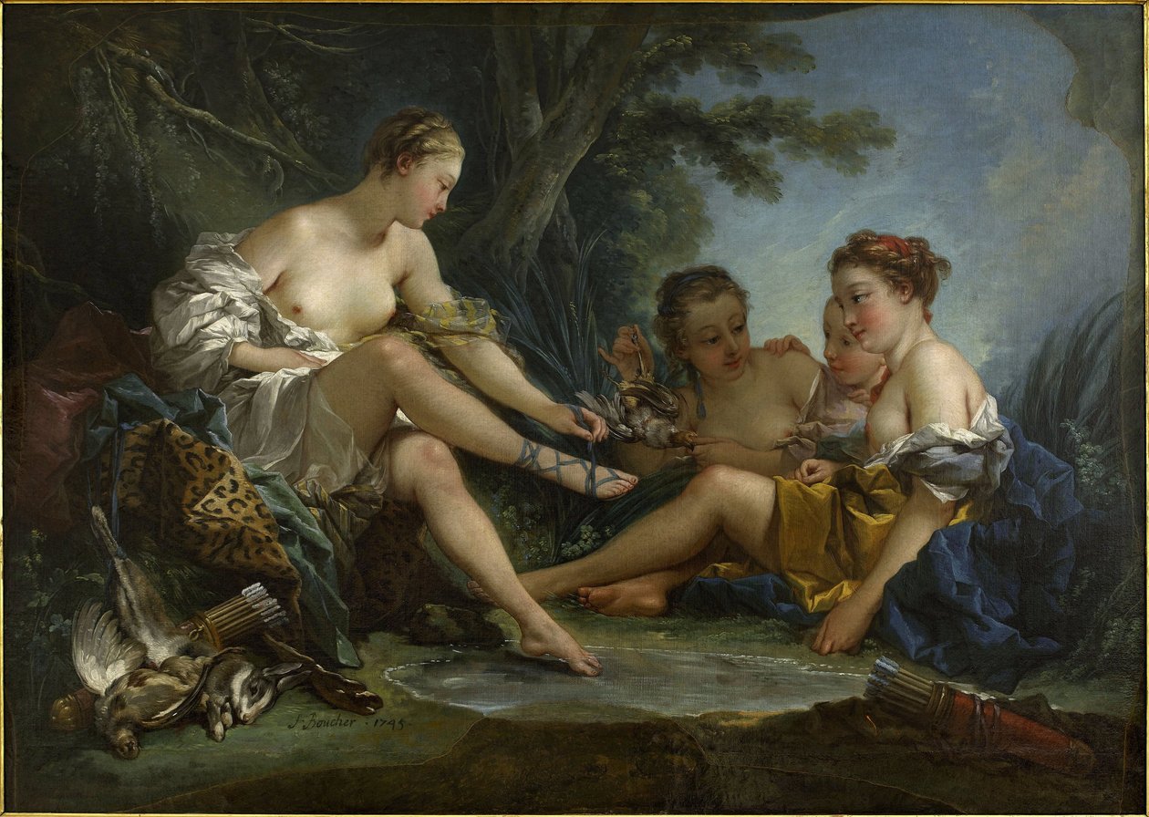 The Rest of the Nymphs after the Hunt, also known as The Return from the Hunt of Diana by François Boucher