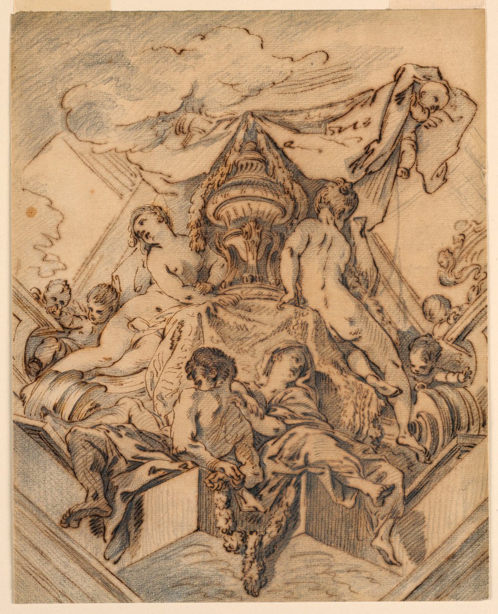 Project for a Corner Motif of a Painted Ceiling by François Boucher