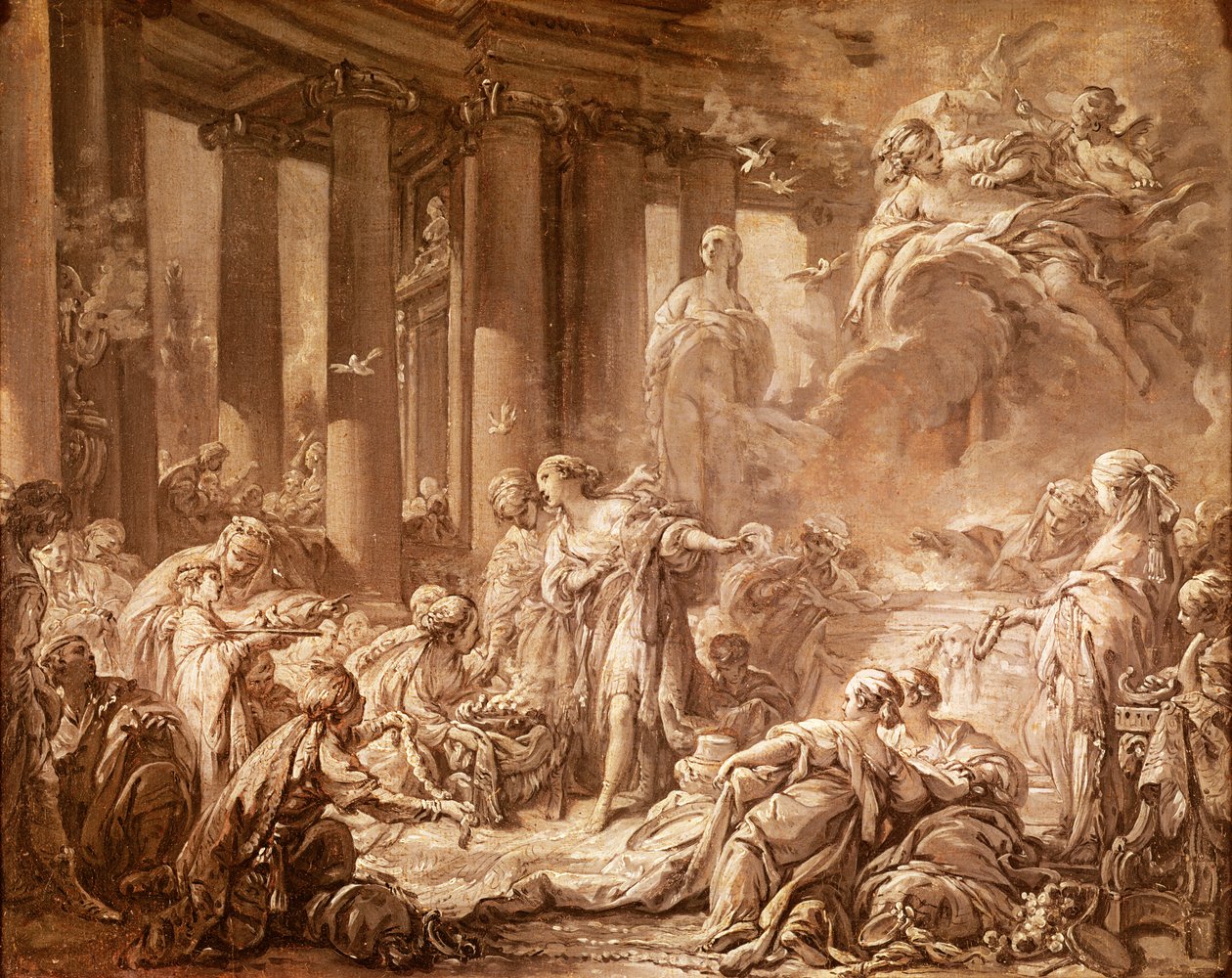 Psyche Receiving the Divine Honors (Preparatory Study), c.1740 by François Boucher