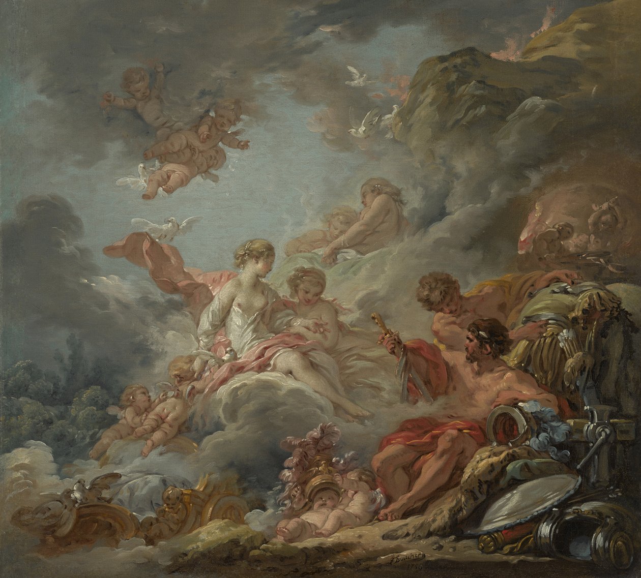 Vulcan Presenting Arms to Venus for Aeneas by François Boucher