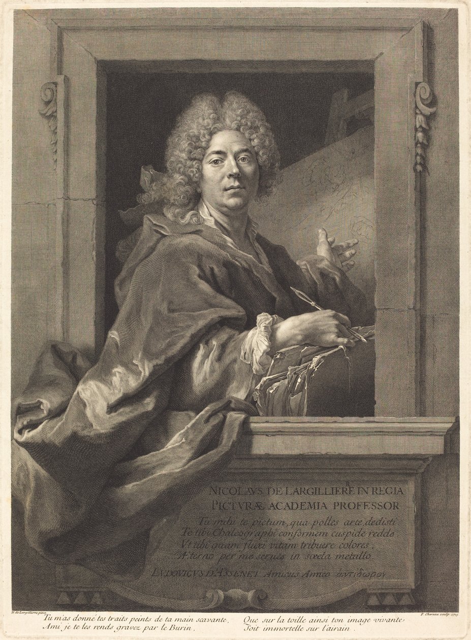 Nicolas de Largillière by François Chereau I after Nicolas de Largillierre