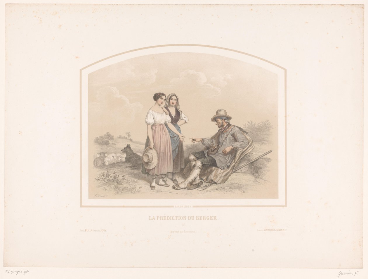 Old Shepherd Predicts the Future to Two Shepherdesses by François Grenier