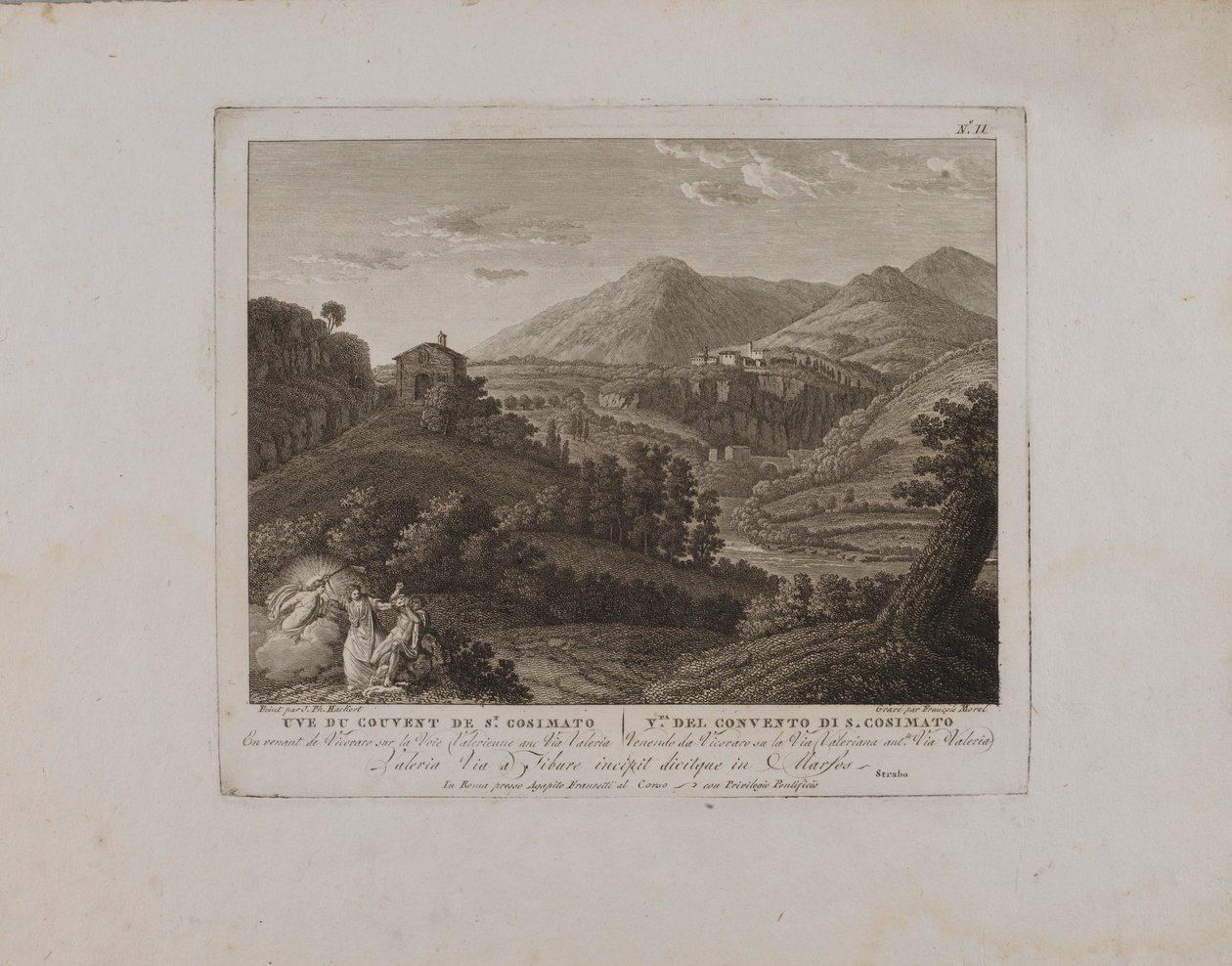View of the Convent of St. Cosimato (no. II) by François Morel