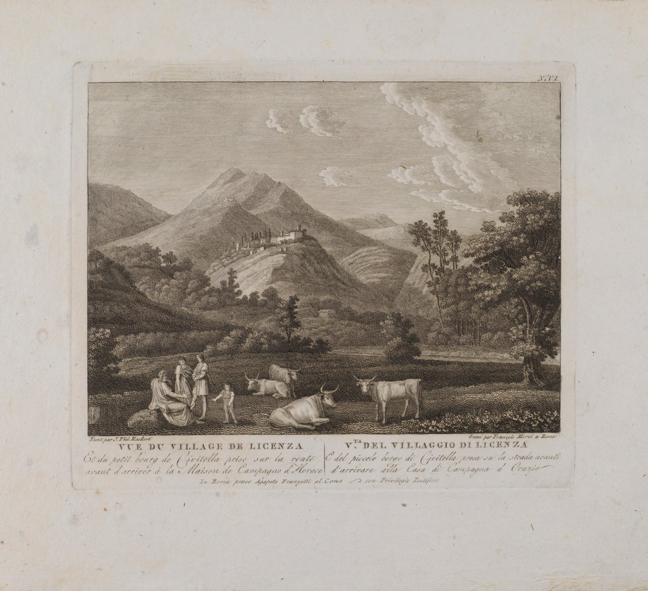 View of the Village of Licenzo (no. VI) by François Morel