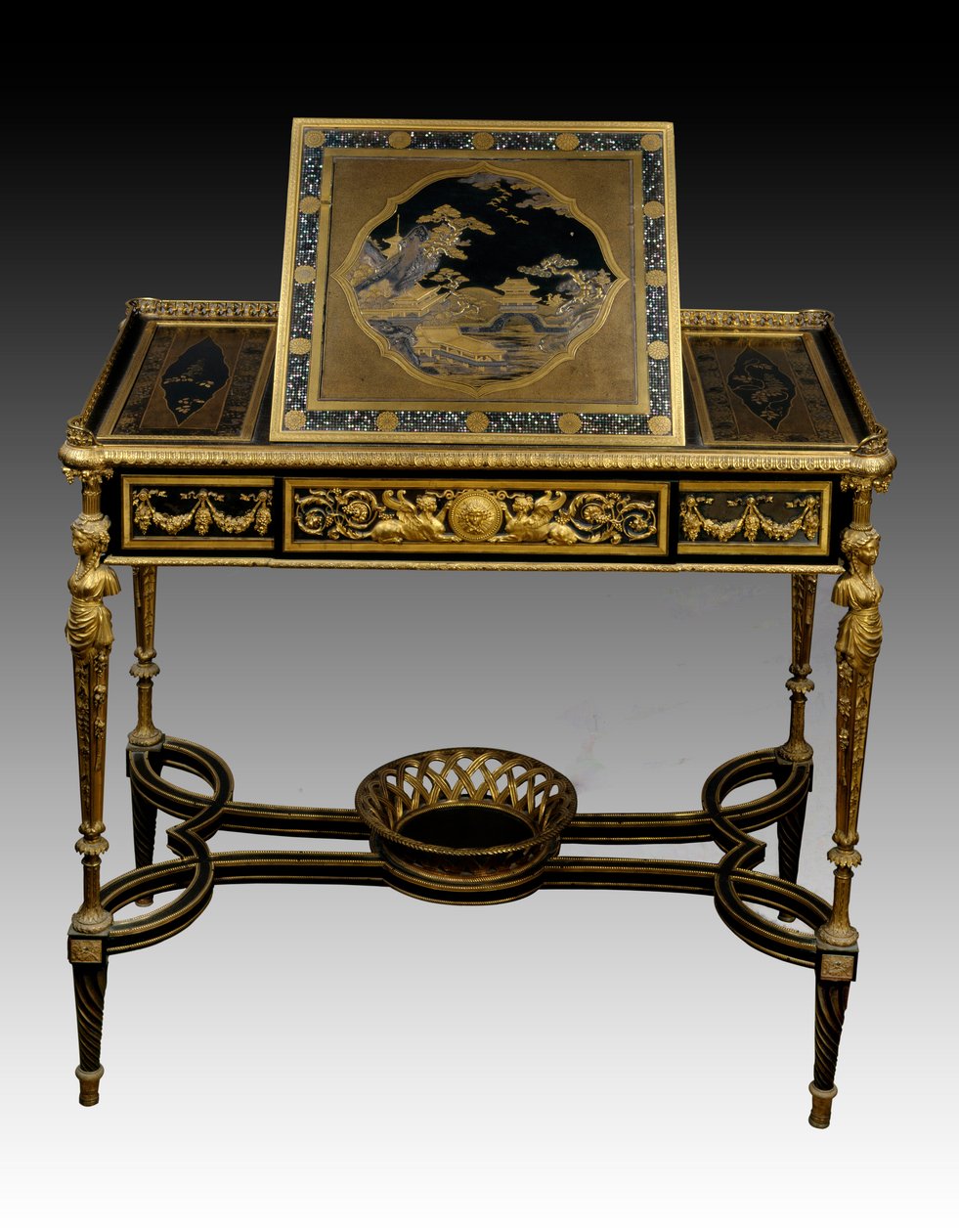 Writing Table in Lacquered Wood by François Rémond