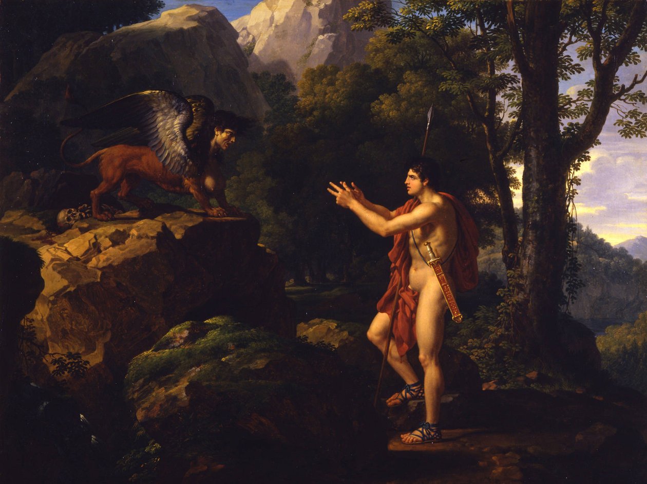 Oedipus and the Sphinx by Francois Xavier Fabre