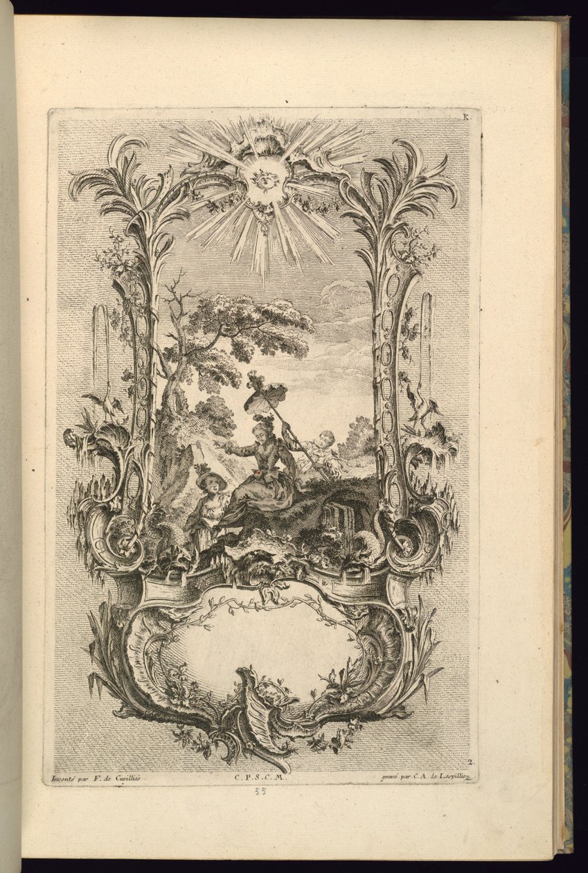 Design for Cartouche with Large and Small Compartments by François de Cuvilliés the Elder