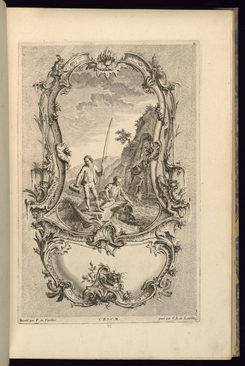 Design for Cartouche with Large and Small Compartments by François de Cuvilliés the Elder