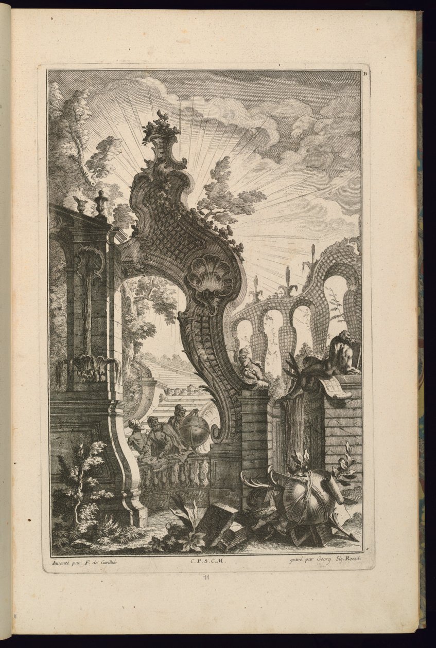 Design for Fountain with Trelliswork Arches by François de Cuvilliés the Elder