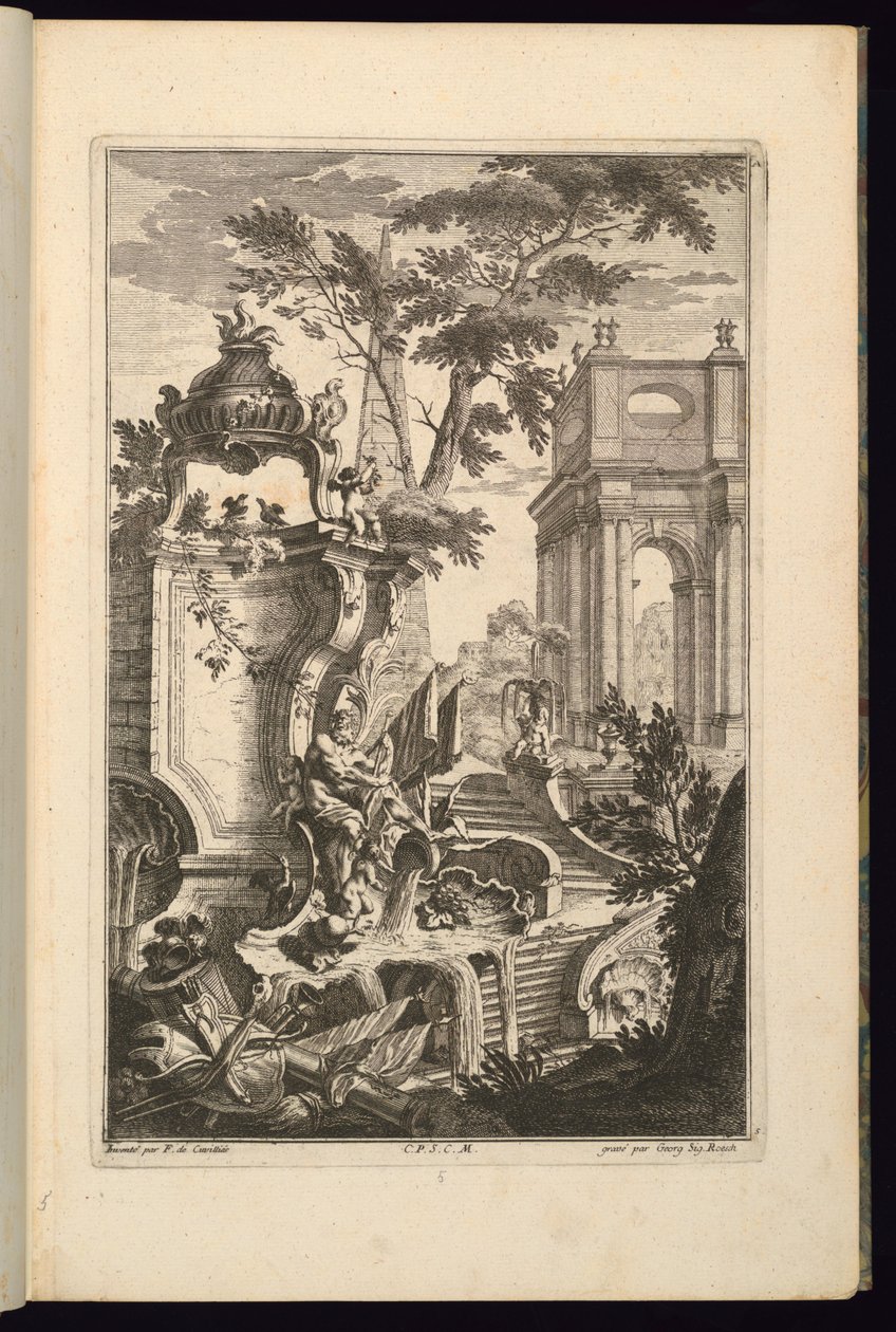Design for Fountain with a River God by François de Cuvilliés the Elder