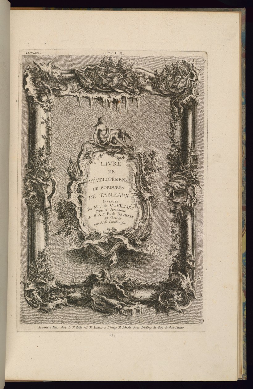 Design for a Frame and a Cartouche by François de Cuvilliés the Elder