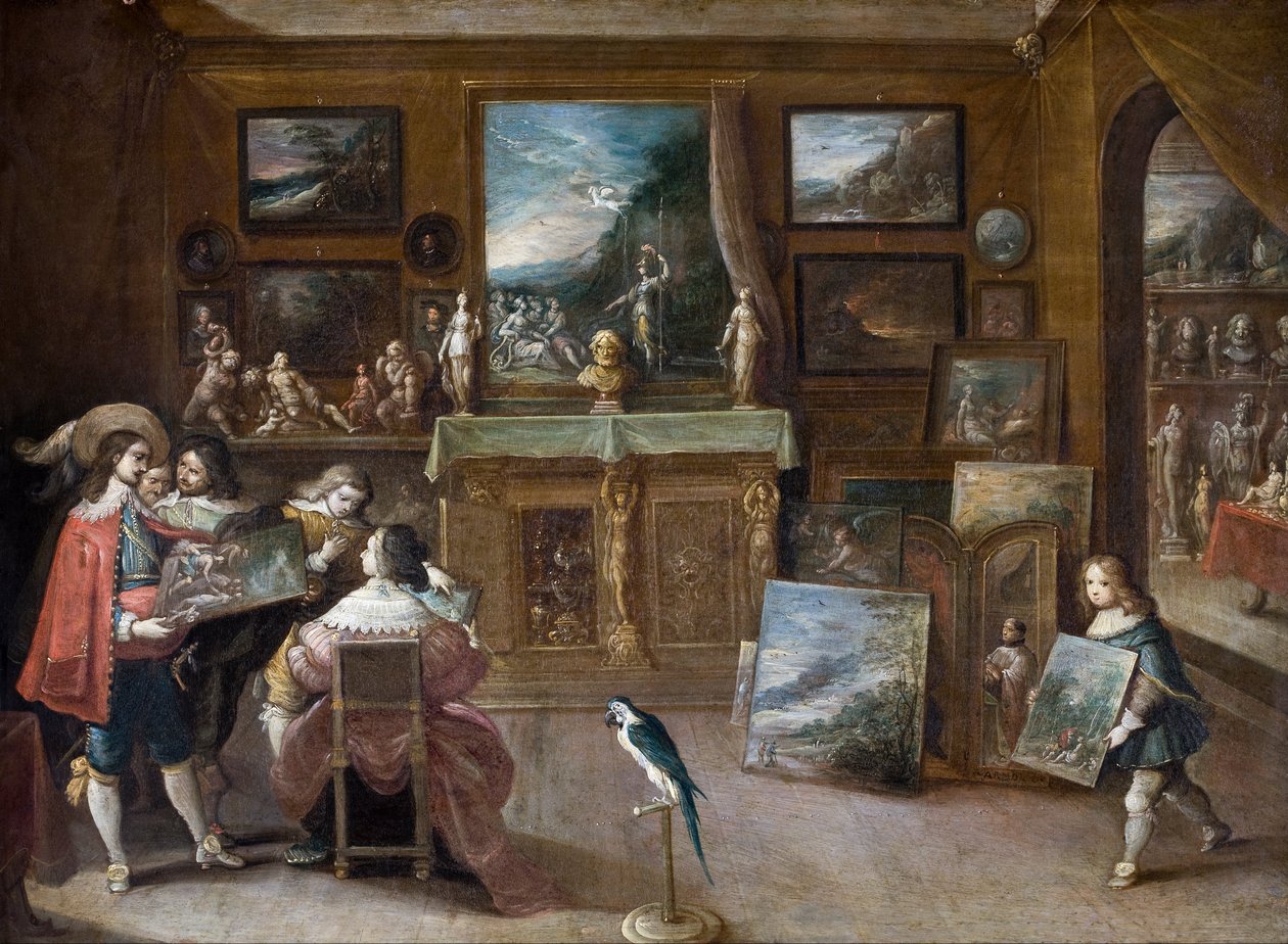 A Visit to the Art Dealer by Frans II Francken the Younger